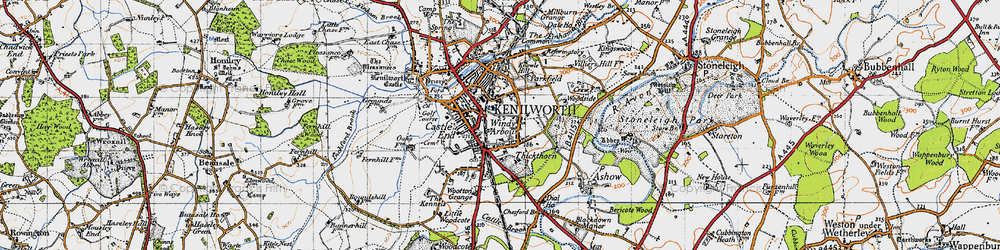 Old map of Kenilworth in 1946