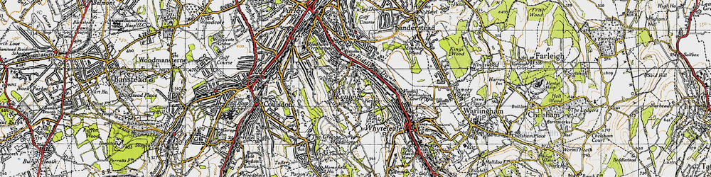 Old map of Kenley in 1946
