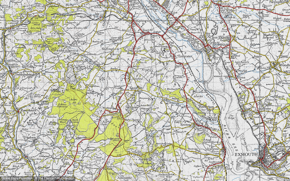 Old Map of Kenn, 1946 in 1946