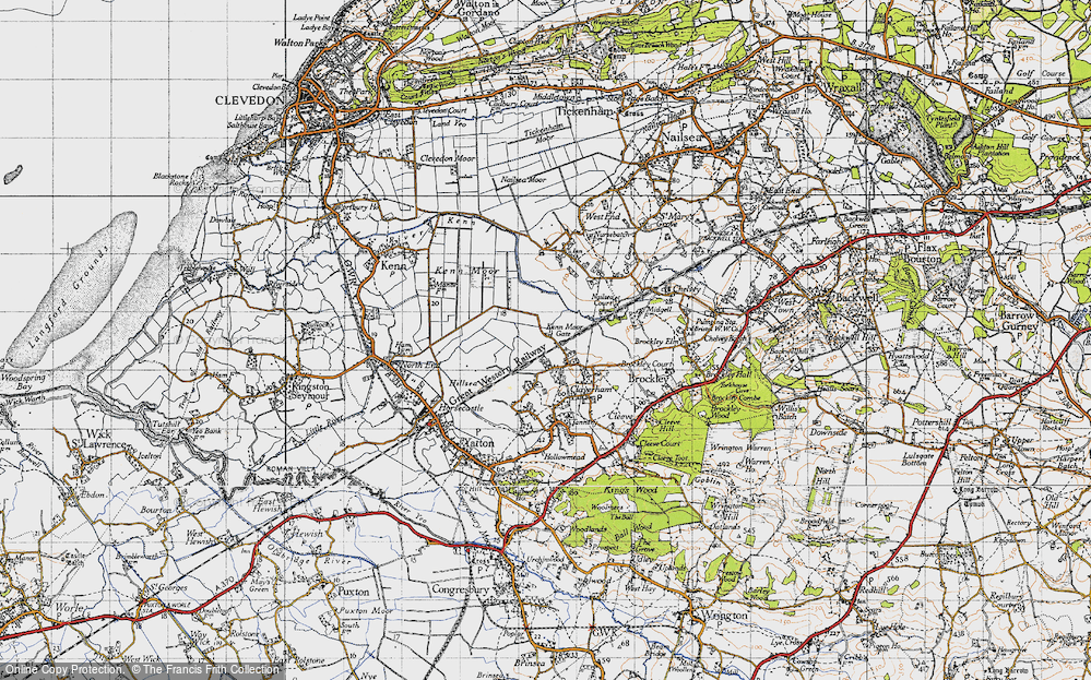 Old Map of Kenn Moor Gate, 1946 in 1946