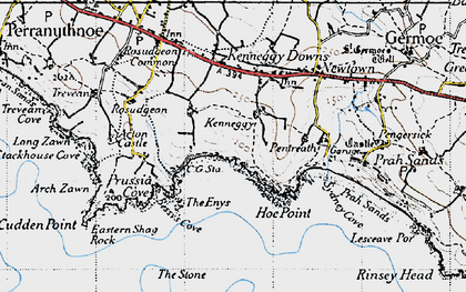 Old map of Kenneggy in 1946