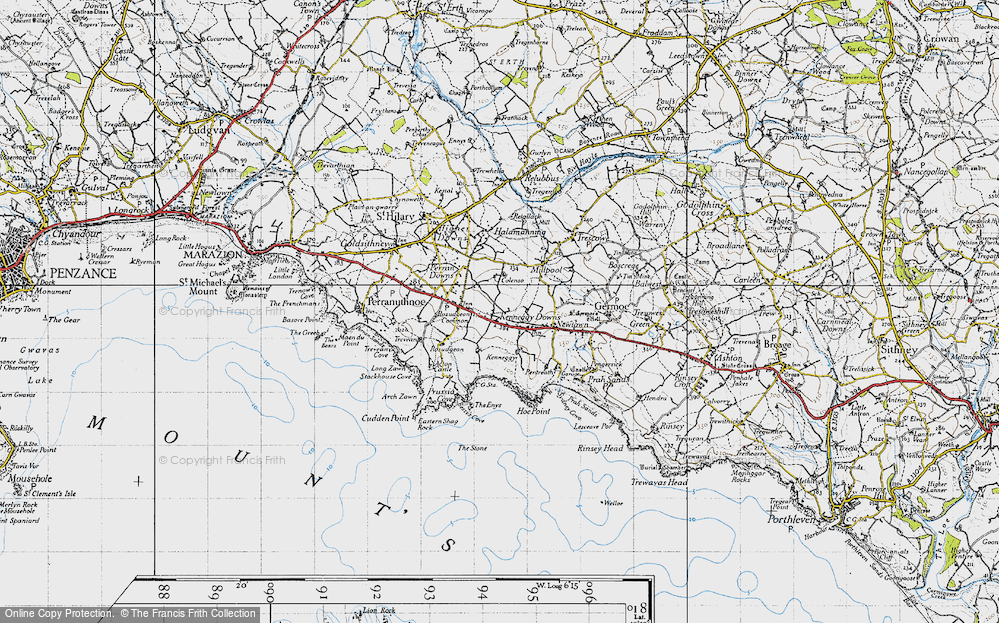 Old Map of Kenneggy Downs, 1946 in 1946