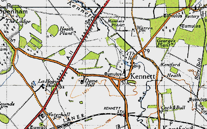 Old map of Kennett in 1946
