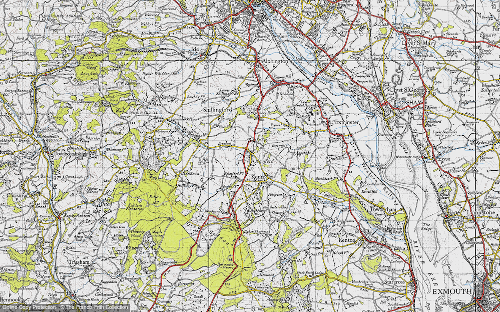 Old Map of Kennford, 1946 in 1946