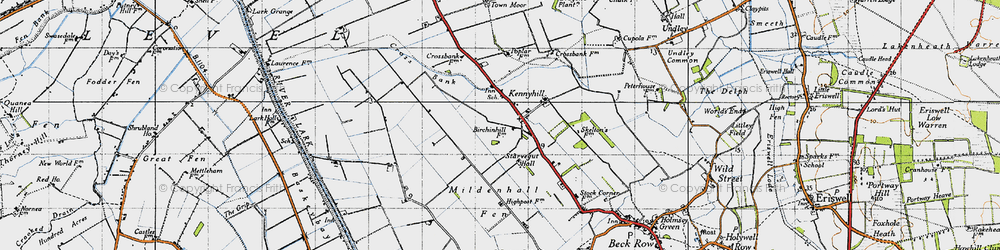 Old map of Kenny Hill in 1946