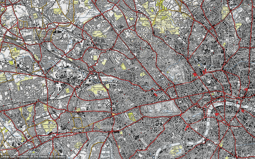 Old Map of Kensal Town, 1945 in 1945