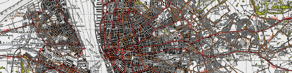 Old map of Kensington in 1947