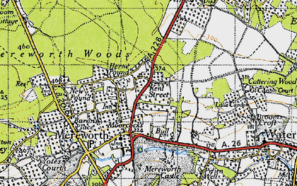 Old map of Kent Street in 1946
