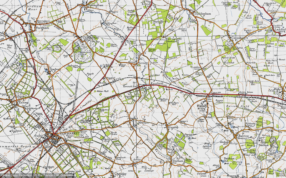 Old Map of Kentford, 1946 in 1946
