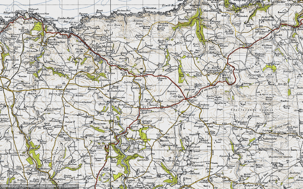 Old Map of Kentisbury, 1946 in 1946