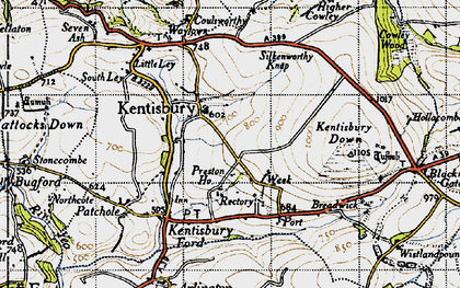Old map of Kentisbury in 1946