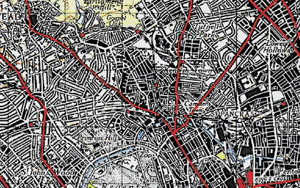 Old map of Kentish Town in 1945