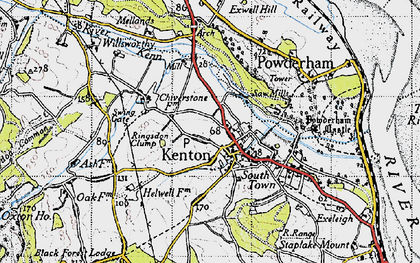 Old map of Kenton in 1946