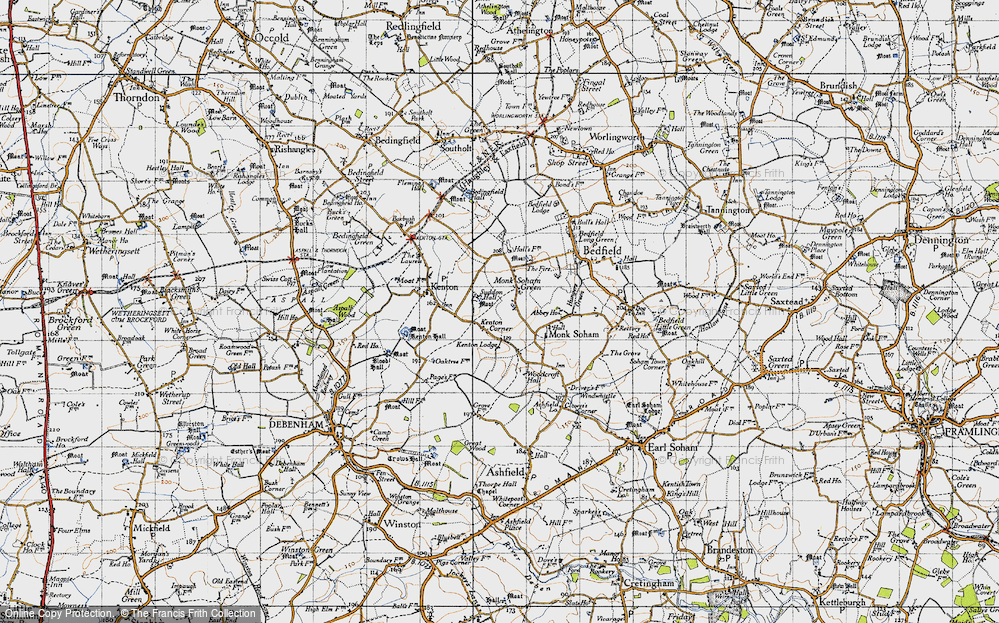 Old Map of Kenton Corner, 1946 in 1946