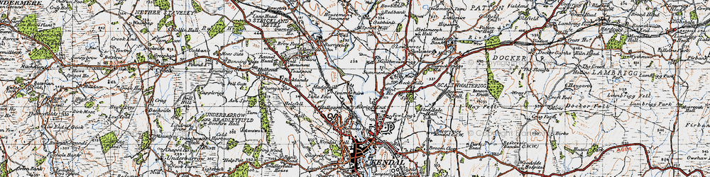 Old map of Kentrigg in 1947