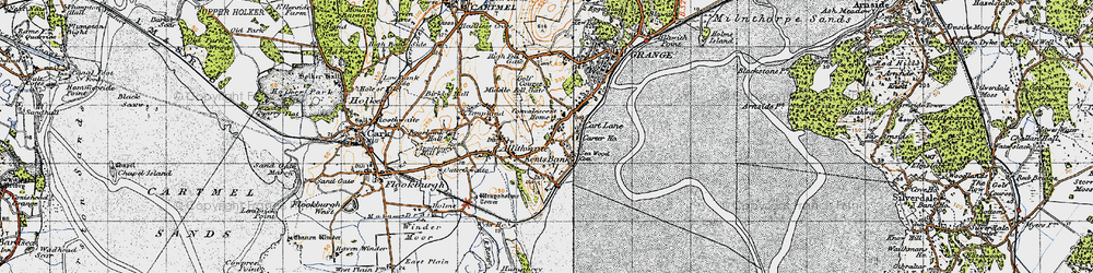 Old map of Kents Bank in 1947