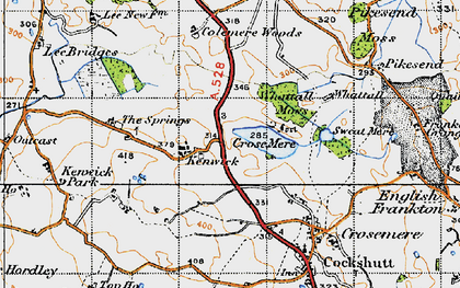 Old map of Kenwick in 1947