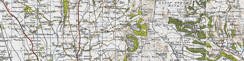Old map of Whitestone Scar in 1947