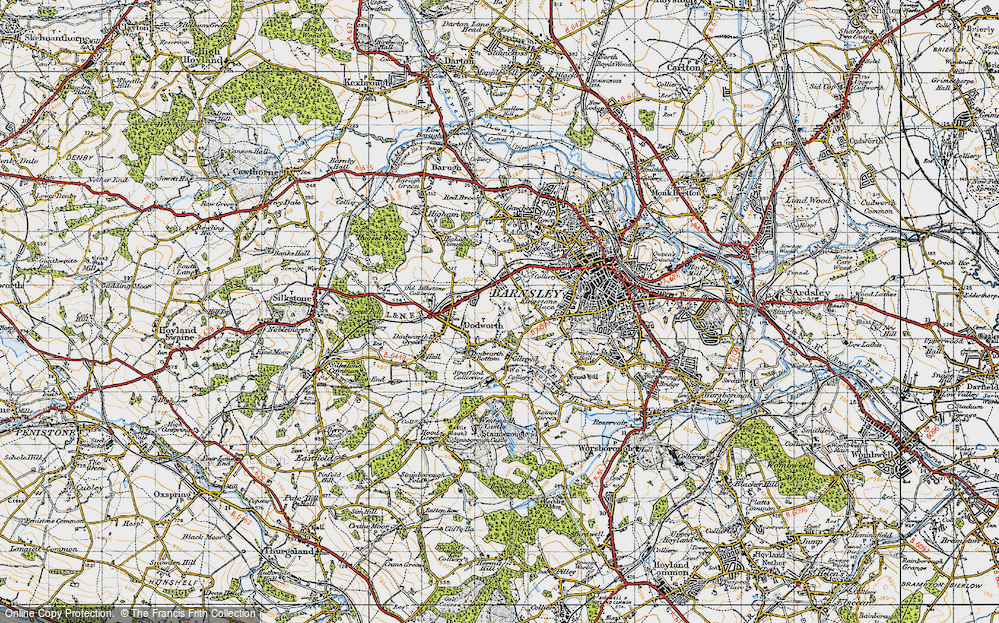Old Map of Keresforth Hill, 1947 in 1947