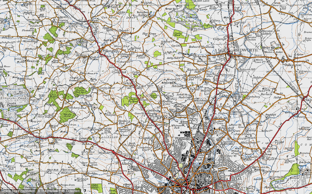 Old Map of Keresley, 1946 in 1946