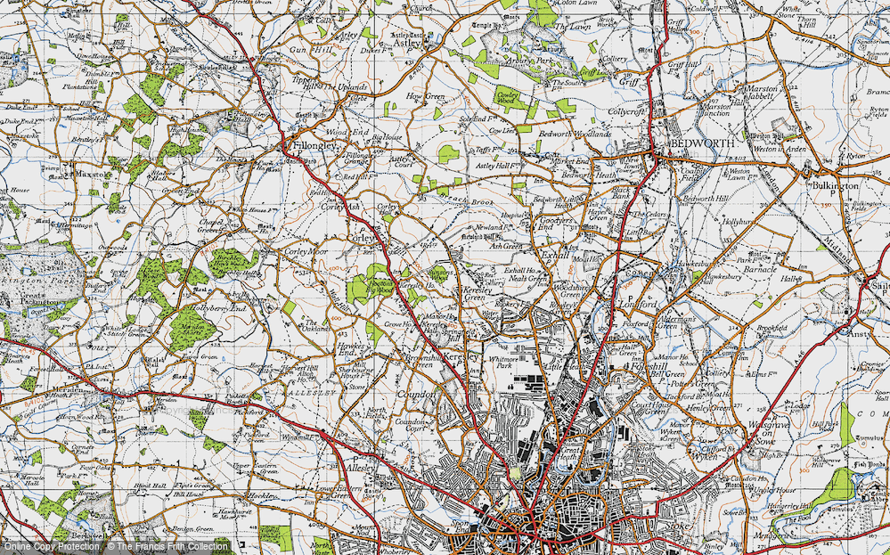 Historic Ordnance Survey Map of Keresley, 1946