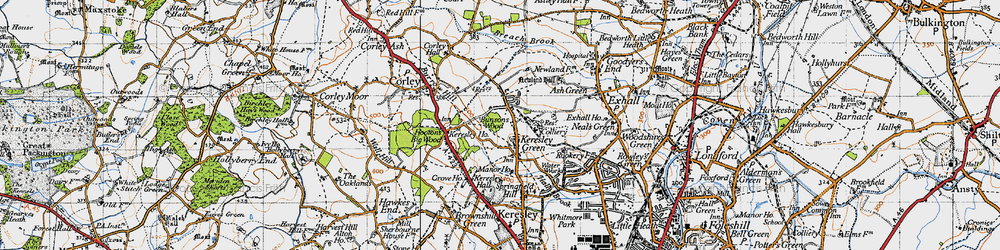 Old map of Bunsons Wood in 1946