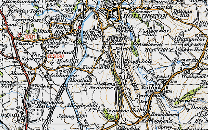 Old map of Kerridge in 1947