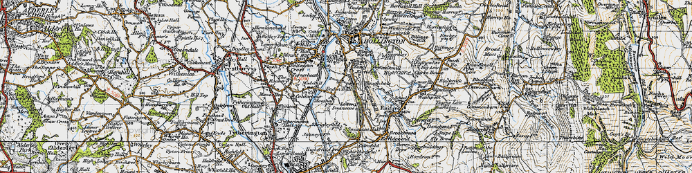 Old map of Kerridge in 1947