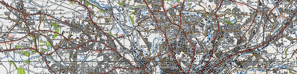 Old map of Kersal in 1947