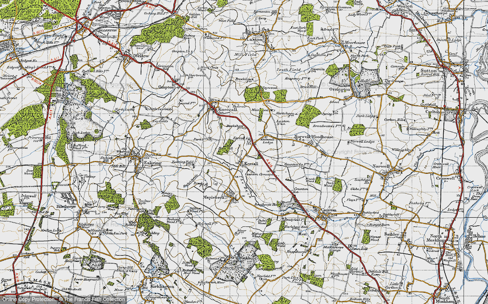 Old Map of Kersall, 1947 in 1947