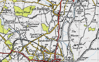 Old map of Kersbrook in 1946