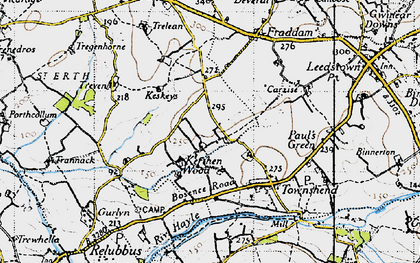 Old map of Kerthen Wood in 1946