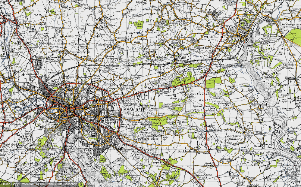 Old Map of Kesgrave, 1946 in 1946
