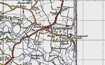 Old map of Kessingland in 1946