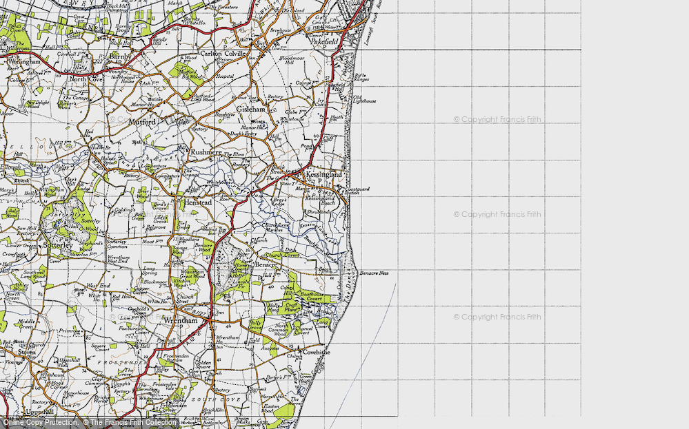Old Map of Kessingland Beach, 1946 in 1946