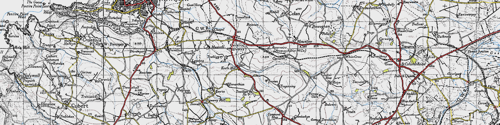 Old map of Coswarth in 1946