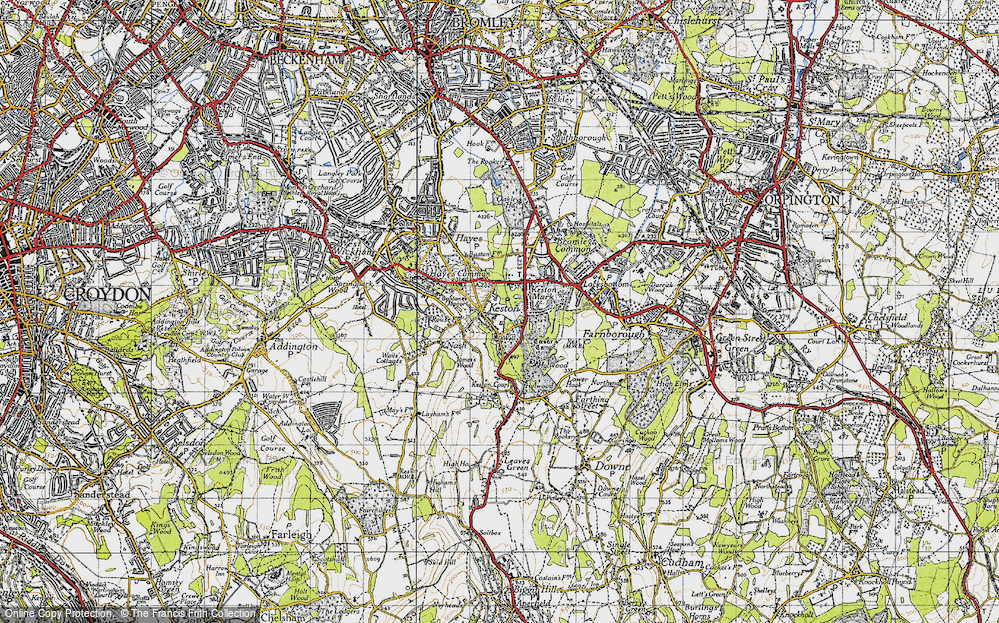 Old Map of Keston, 1946 in 1946