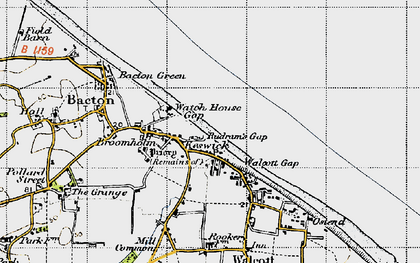 Old map of Keswick in 1945
