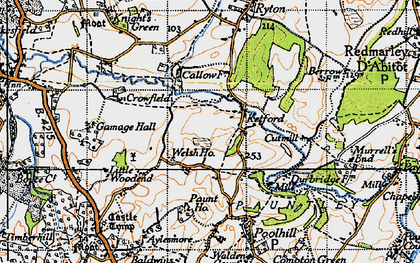 Old map of Ketford in 1947