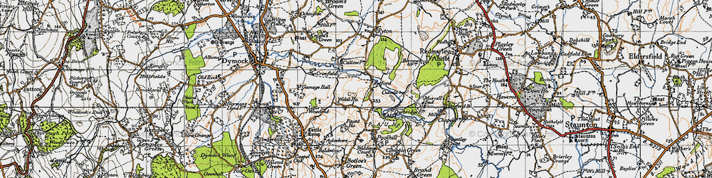 Old map of Ketford in 1947