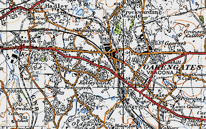 Old map of Ketley Bank in 1946