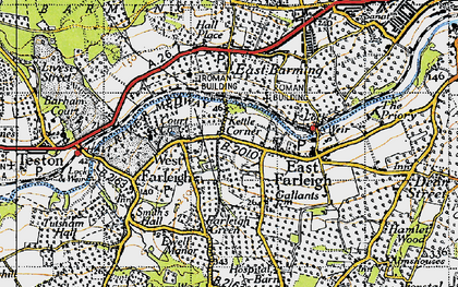Old map of Kettle Corner in 1940