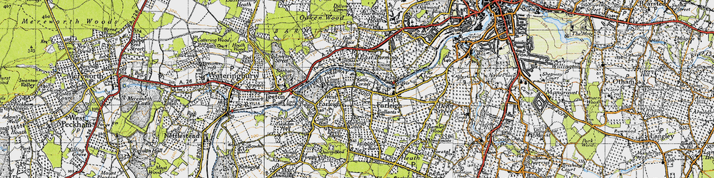 Old map of Kettle Corner in 1940