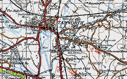 Old map of Kettlebrook in 1946