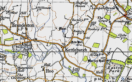 Old map of Kettleburgh in 1946