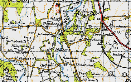 Old map of Kettleholm in 1947