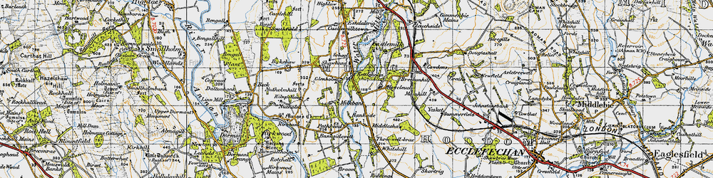 Old map of Breckonhill in 1947
