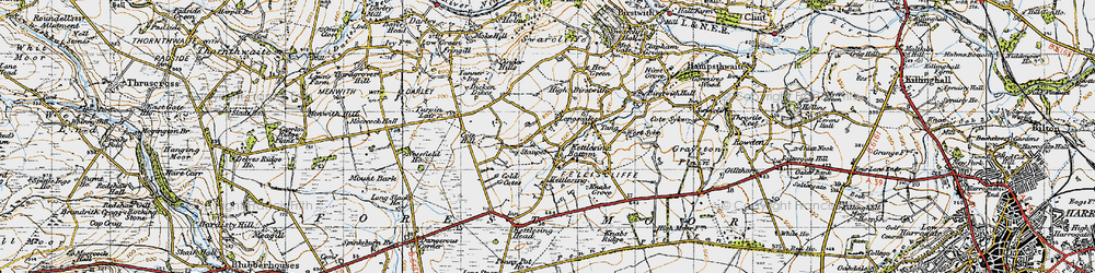 Old map of Kettlesing Bottom in 1947