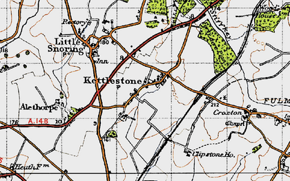 Old map of Kettlestone in 1946