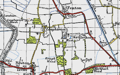 Old map of Kettlethorpe in 1947